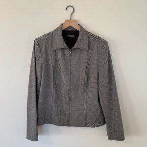 Studio by Liz Claiborne Women's 14 Herringbone Front Zip Blazer
